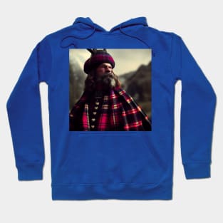 Scottish Highlander in Clan Tartan Hoodie